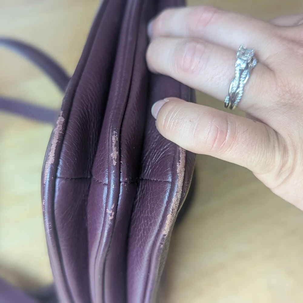 Kate Spade Dark Berry/Maroon Leather Crossbody Bag - Picture 3 of 4